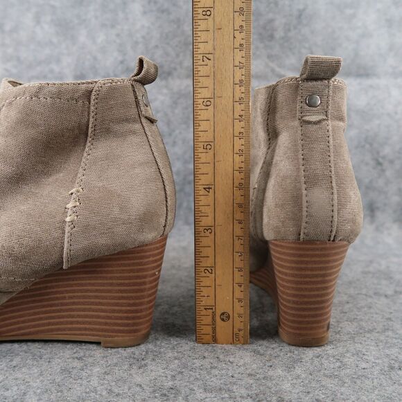 Rampage Shoes Womens 7.5 Booties Wedge Fashion Classic Comfort Chukka Lace Up - Picture 6 of 13